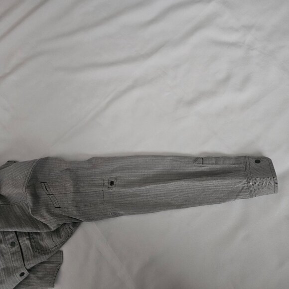 5.11 Tactical Men's Gray Striped Dual Chest Pockets Long Sleeve Shirt Size Small - Picture 6 of 16